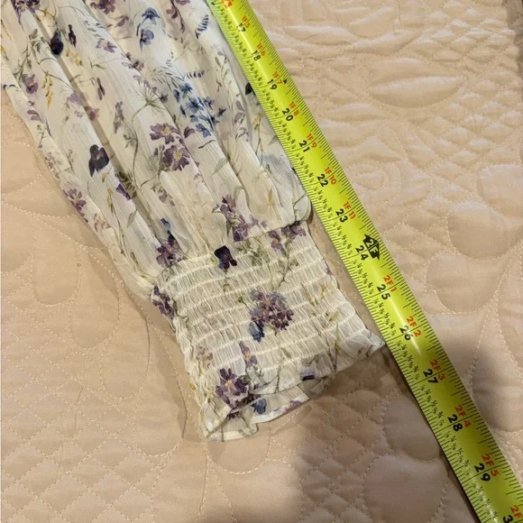 Express Floral V-neck Peplum Top women’s XL - Picture 11 of 12